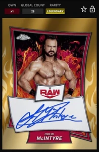 WWE Topps Slam Chrome DIGITAL Drew McIntyre Legendary Auto GOLD /50 - Picture 1 of 1