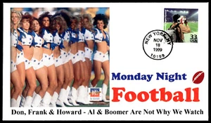 NY 1999 Monday Night Football Dallas Cheerleaders FDC CUV EVANSON CACHETS - Picture 1 of 2