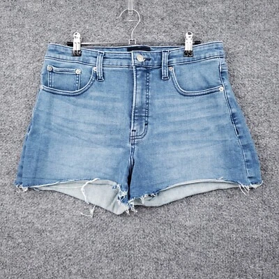 Pantalones Cortos Lucky Brand Para Mujer 8 29 Azul Curvilíneo Tiro Alto Corte Denim Elástico Jean Foto 1 de 4