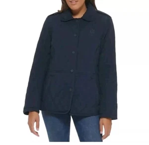 Tommy Hilfiger Women's Quilted Fully Lined Snap Jacket Coat Size XL, Color Navy - Picture 1 of 6