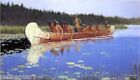 Frederic Remington Radisson and Groseilliers Oil Painting repro