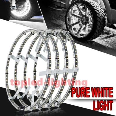 Luces LED de anillo de rueda de 12 pulgadas blanco puro doble fila LED luces LED para llantas de rueda Foto 1 de 4