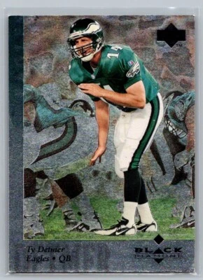 1997 Upper Deck Black Diamond Ty Detmer #84 Philadelphia Eagles Free Shipping - Image 1 of 2