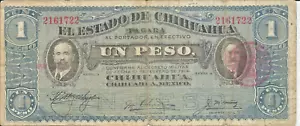 Mexiko Banknote - 1914 - 1 Peso El Estado de Chihuahua CIR. # 12 - Bild 1 von 2