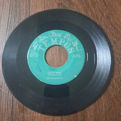 HEAR IT 50's Rocker 45 rpm record The Rockin R's "Crazy Baby" from 1959 The Beat Foto 1 de 4