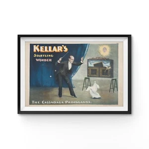 1894 Startling Wonder Magic POSTER! (up to 24" x 36") - Harry Kellar - Magician - Picture 1 of 6