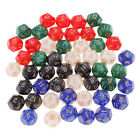 Pack of 50 D12 dice 16mm colored die with dice bag for children