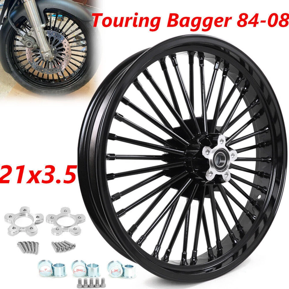 21 pulgadas. Rueda delantera Fat Spoke 21x3,5 para Harley Touring Electra Road Glide King Foto 1 de 4