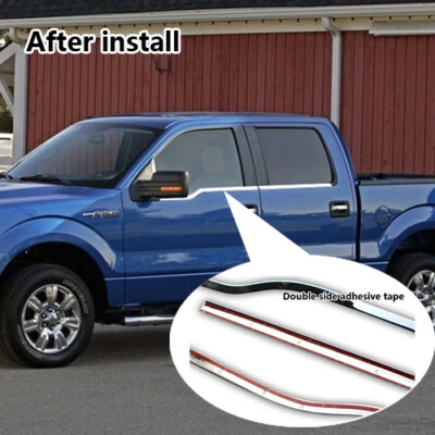 Хромированные накладки накладки накладки отделка подоконников для Ford F150 2004-2008 годов выпуска с двойной кабиной - Изображение 1 из 4