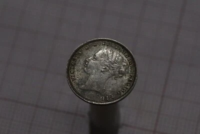 🧭 🇬🇧 UK GB 3 PENCE 1881 YOUNG VICTORIA SCARCE HIGH GRADE B85 #Z8998 - Image 1 of 4