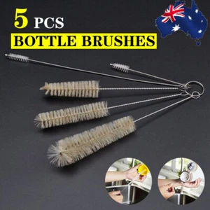 5PCS Bottle Small Cleaning Brushes Narrow Neck Tube Cup Glass Straw Cleaner AU - Picture 1 of 12