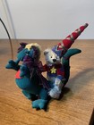 Deb Canham Artist Designs Christmas Bear Elf Riding Dragon Jointed EUC Cute!