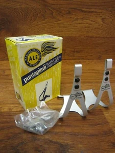 NOS ALE TOE CLIPS - SILVER ANODIZED ALLOY - SMALL - 97 L.D. - Picture 1 of 8