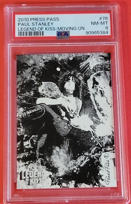 KISS Paul Stanley CARD GRADED PSA NM MINT 8 pop 1 only 2010 PRESS PASS LEGEND - Image 1 of 2