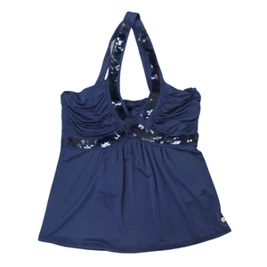 TOP MAGLIA ELEGANTE DONNA KOCCA LIKP 0009 BLU CERIMONIA ORIGINALE PE - Picture 1 of 2