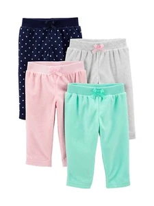 Simple Joys by Carter's Toddler & Baby Girls' Fleece Pants Soft 4 Pc 18 Months - Picture 1 of 3