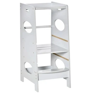 HOMCOM Kids Step Stool Toddler Kitchen Stool w Adjustable Standing Platform - P2 - Picture 1 of 8