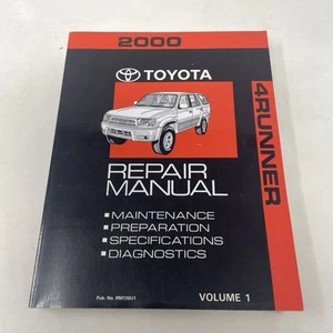 2000 Toyota 4Runner Factory Repair Manual Vol 1 RM720U1 Maintenance Diagnostics - Picture 1 of 5
