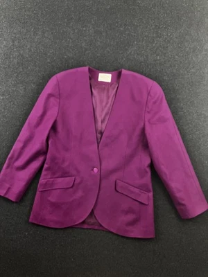 Blazer Pendleton Vintage Para Mujer Medio Púrpura Pura Lana Virgen Forrado Hecho en EE. UU. Foto 1 de 4