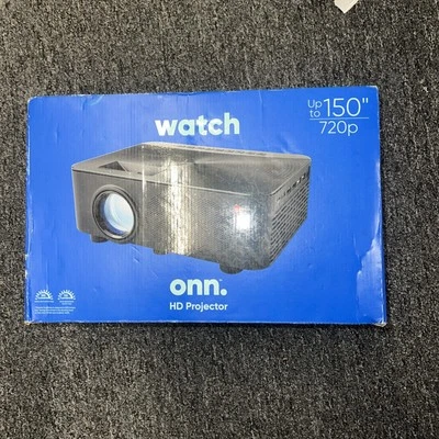 ONN Watch 720p LCD Home Theater Projector 150” Projection Size, Black - Image 1 of 4
