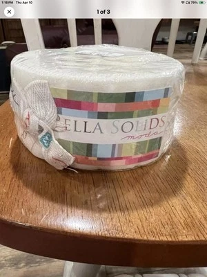 TWO Bella Solids Natural Junior Jelly Roll 20 Strips 2.5” Each Moda Fabrics - Image 1 of 3