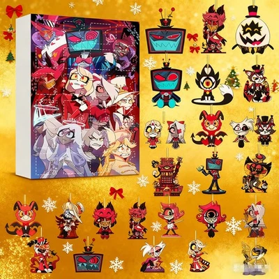 2025 Hazbin Hotel Thema Weihnachten Countdown Kalender Box Weihnachtsbaum Dekor - Bild 1 von 4