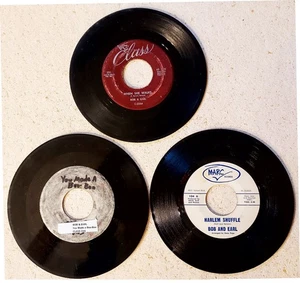 R&B SOUL DUET 45 LOT of 3: BOB & EARL Harlem Shuffle GEE WHIZ You Made a Boo-Boo - Imagen 1 de 2
