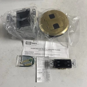 Kit de piso 6239BP con dispositivo dúplex empotrado 15A TR y caja de acero ajustable,... - Imagen 1 de 6