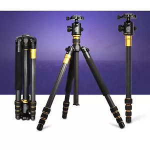 QZSD Q-999C Carbon Fiber Tripod Monopod Stand With Ball Head For Digital Camera - Picture 1 of 11