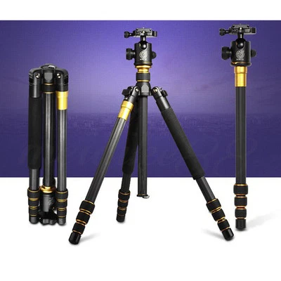 QZSD Q-999C Carbon Fiber Tripod Monopod Stand With Ball Head For Digital Camera - Image 1 of 4