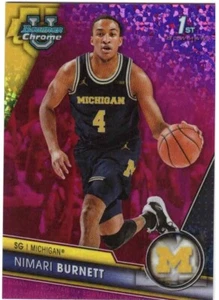 NIMARI BURNETT 23/24 Bowman Chrome U University 1st PINK Diamond Refractor / 150 - Picture 1 of 2