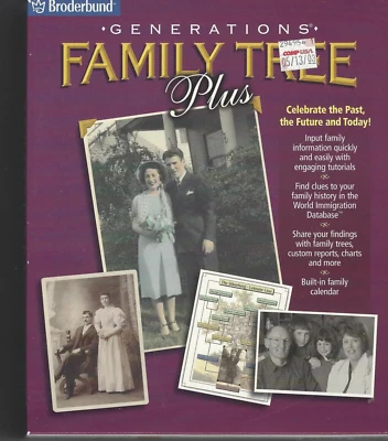 Generations, "Family Tree Plus"_Geneology Software_BRODERBUND 2002 - Image 1 of 4