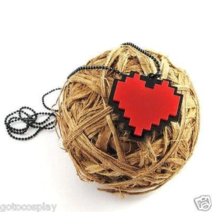 Anime Undertale Frisk Chara Heart Necklace Metal Pendant Jewelry Gift - Picture 1 of 4