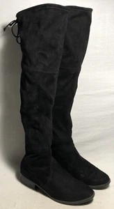 Unisa Unmayzii Over The Knee Boots Women’s 9M Suede Black Block Heel Pull On - Picture 1 of 11