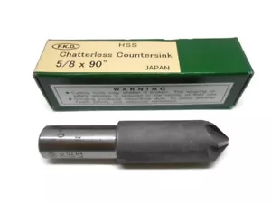 5/8" 90 Degree High Speed Steel 6 Flute Chatterless Countersink F.K.D. FKD NEW - Picture 1 of 1