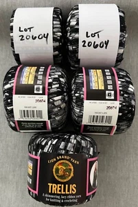4.5 Lion Brand Trellis Yarn Balls~Night Life Lot 20604 ~ 115 Yards Each~New! - Picture 1 of 2