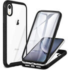 Front & Back 360° Bumper Clear Case for iPhone 14 13 12 11 Pro Max X XR 7 8 Plus