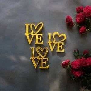 Valentinstag Cupcake Kuchen LOVE Charms Dekoration Acryl verschiedene Farben - Bild 1 von 5