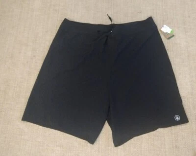 Volcom Simply Solid 11" Inseam Boardshorts Swim Bottom Shorts Size 16W NWT Black - Image 1 of 4