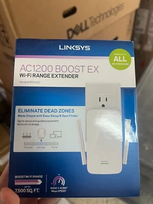 Linksys RE6400 AC1200 BOOST EX WiFi Range Extender - Image 1 of 3