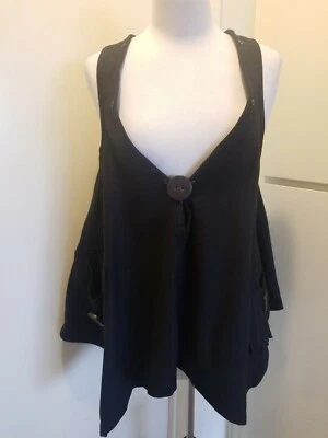 Double Zero Womens Blk Wool/Poly Swing/Pullover/Top Black Size Medium,NWT - Image 1 of 4