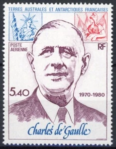 TAAF 1980 : De Gaulle - Good Very Fine MNH Airmail Stamp - Picture 1 of 1