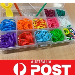 DIY Rainbow 12 Color Loom Band Kits, Plastic Case Easy Package, AU Stock - Picture 1 of 8
