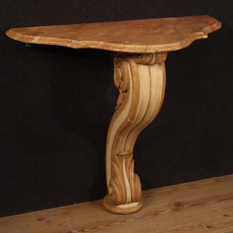 Console furniture table living room 900 in lacquered painted wood antique style Cover