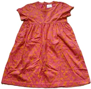New Vintage Pink Hanna Andersson Orange Flowers Dress Size 110 4-5-6 NWT - Picture 1 of 2