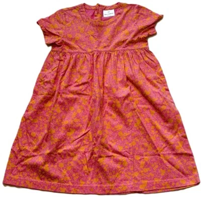 Nuevo Vestido Vintage Rosa Hanna Andersson Naranja Flores Talla 110 4-5-6 Nuevo con Etiquetas Foto 1 de 2