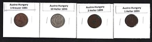 ÖSTERREICH-UNGARN 1881-1899 SET MIT 4 MÜNZEN - Bild 1 von 2