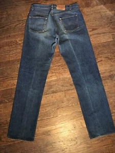 Vintage 1980s 80s Levis 501 Blue Jeans Mens 36-36 (34-34) Button Fly Denim Pants - Picture 1 of 12