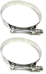 2 MVP SAE 108 All 300 Stainless T Bolt 4" Hose Clamps: Range 4-1/4" to 4-7/16" - Picture 1 of 1