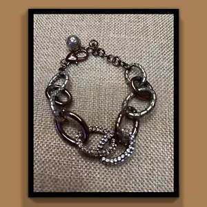 Brighton PEBBLE PAVE Chocolate Link Bracelet - Picture 1 of 10